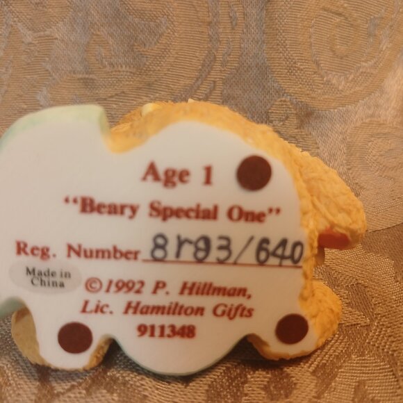 Cherished Teddies 1992 Age 1 "Beary Special One" Priscilla Hillman - Picture 2 of 3